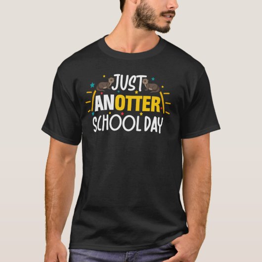 Schattige Otter Shirt Funny School University Stud (Voorkant)