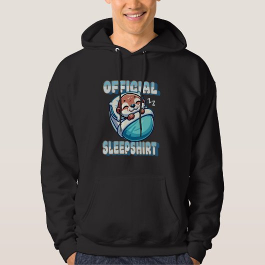 Schattige Otter Slaapkussen Officiële Slaap Shirt  (Voorkant)