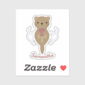 Schattige Otter Square Sticker (Vel)