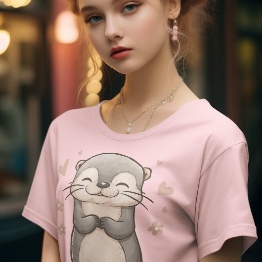 schattige otter t-shirt