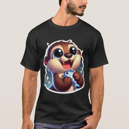 Schattige Otter T-shirt (Voorkant)
