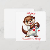 Schattige Otter - Valentijnsdag kaart (Voorkant / Achterkant)