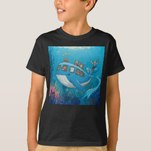Schattige Otter Walvis Bus Onderwater Avontuur T-shirt