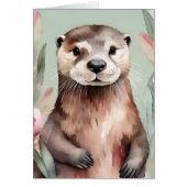 Schattige Otter Waterverf (Voorkant)