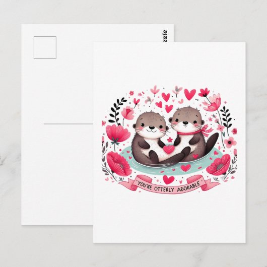 Schattige Otter woordspeling Briefkaart (Voorkant / Achterkant)