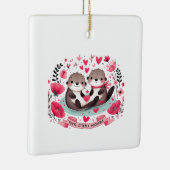 Schattige Otter woordspeling Keramisch Ornament (Rechts)