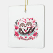 Schattige Otter woordspeling Keramisch Ornament (Links)