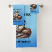 Schattige: Ottering Yours Always en Furever Bad Handdoek (Insitu)