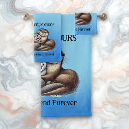 Schattige: Ottering Yours Always en Furever Bad Handdoek
