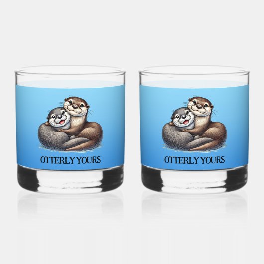 Schattige: Ottering Yours Always en Furever Whisky Glas (Voorkant)