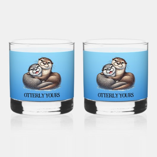 Schattige: Ottering Yours Always en Furever Whisky Glas (Achterkant)