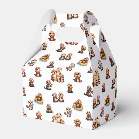 Schattige otters! bedankdoosjes (Achterkant)