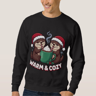 Schattige Otters Kerst Overeenkomstige Warme & Gez Trui