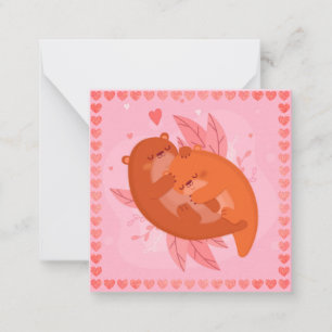 Schattige Otters Notitiekaartje