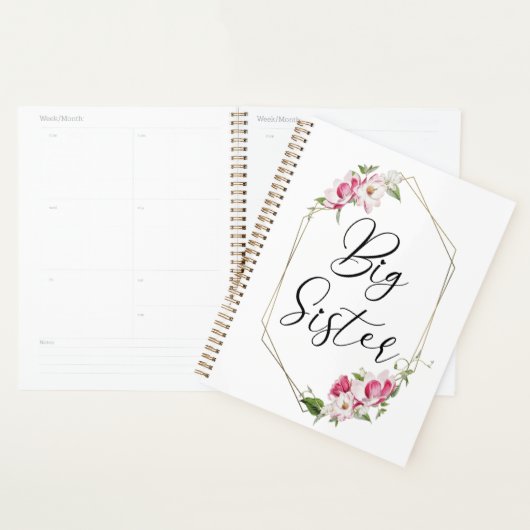 Schattige Oudere Zus Planner (Display)