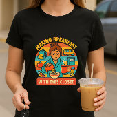 Schattige ouderlijk Shirt; ontbijtogen gesloten ma T-shirt