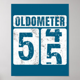Schattige Oudometer 55 Vintage Grappige 55e Poster
