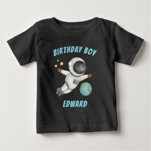 Schattige Outer Space Spaceman Verjaardag T-shirt
