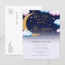 Schattige Over de Maan Gender Reveal Party