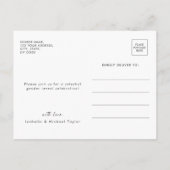 Schattige Over de Maan Gender Reveal Party Uitnodiging Briefkaart (Achterkant)