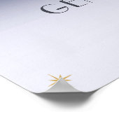 Schattige Over de Maan Gender Reveal Party Welkom Poster (Hoek)