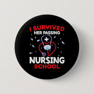 Schattige overleefde ik haar Afstuderen op de Ping Ronde Button 5,7 Cm