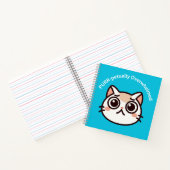 Schattige Overweldigde Kat Notitieboek (Binnen)