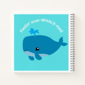 Schattige Overweldigde Walvis Notitieboek (Achterkant)