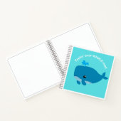 Schattige Overweldigde Walvis Notitieboek (Binnen)