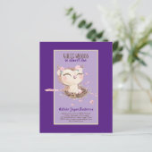 Schattige OWL Baby shower Girls of Boys Invitation (Staand voorkant)