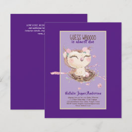 Schattige OWL Baby shower Girls of Boys Invitation