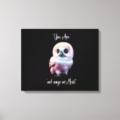 Schattige owl Wall Art Canvas Afdruk (Voorkant)