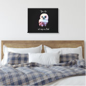 Schattige owl Wall Art Canvas Afdruk (Insitu (Slaapkamer))