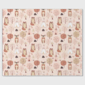 Schattige oxen en deer cadeaupapier (Vlak)