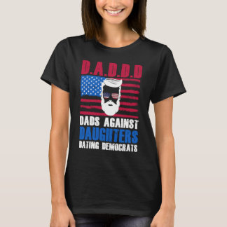 Schattige P.A.P.A.'s Tegen Dochters die met Democr T-shirt
