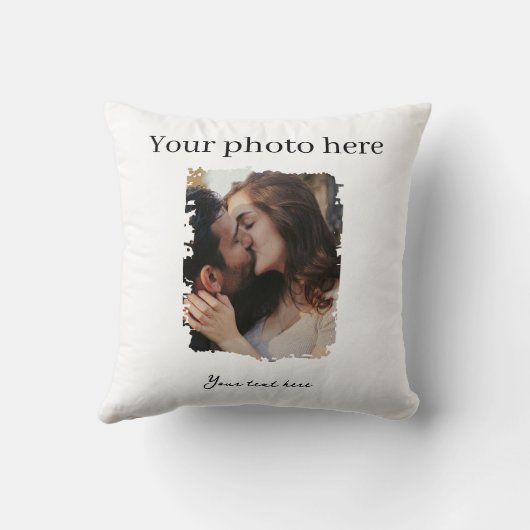 Schattige paar aangepaste foto kussen (Achterkant)