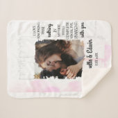 Schattige paar aangepaste foto sherpa deken (Voorkant (horizontaal))