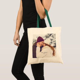 Schattige paar aangepaste foto tote bag