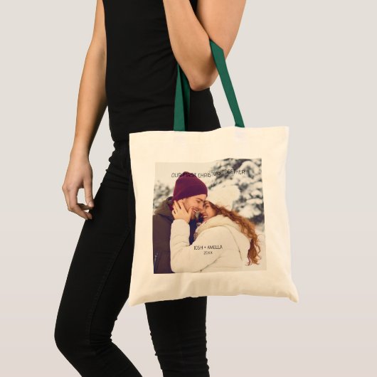Schattige paar aangepaste foto tote bag (Voorkant (product))