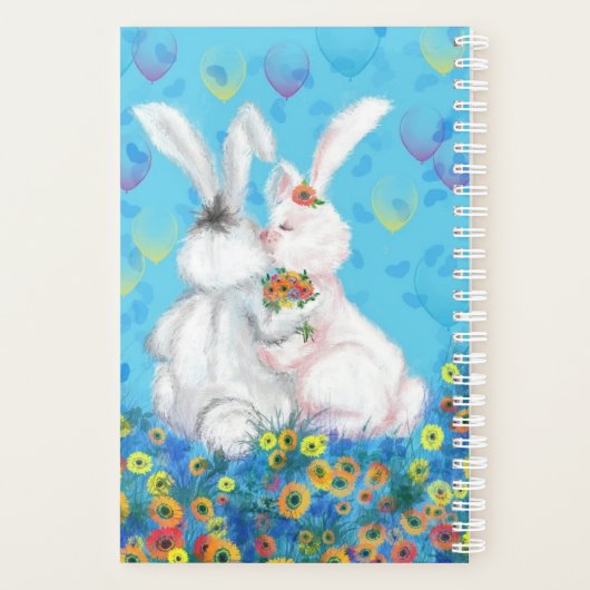 Schattige paar Bunny Planner (Achterkant)