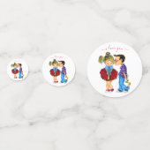 Schattige paar Confetti - I Love You - aangepaste  (Voorkanten)