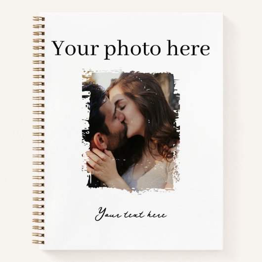 Schattige paar Custom Photo Journals Notitieboek (Voorkant)