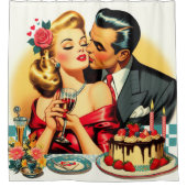  Schattige paar Douchegordijn (Voorkant)