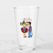 Schattige paar glas met tekst - Ik hou van je (Achterkant)