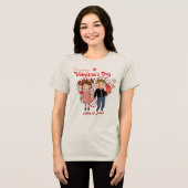 Schattige paar Happy Valentijn licht T-shirt (Voorkant volledig)