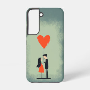 Schattige paar illustratie Samsung Hoesje Samsung Galaxy Hoesje