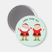 Schattige Paar Kerst Magneet (Voorkant / Achterkant)