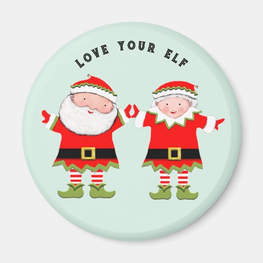 Schattige Paar Kerst Magneet (Voorkant)