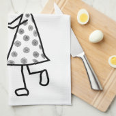 Schattige paar keuken handdoek liefde (Quarter Fold)