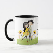 Schattige paar knuffelen  mok (Links)